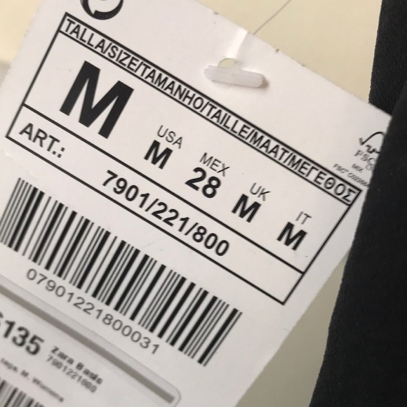 Zara one shoulder black dress medium - Picture 5 of 5